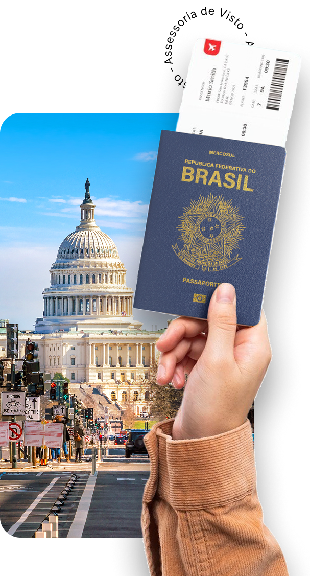 Passaporte na mão